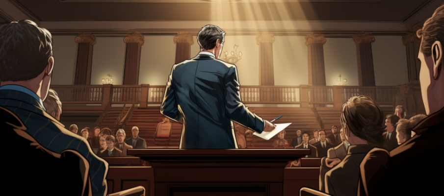 Man in court image